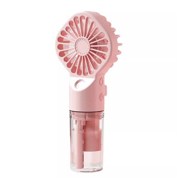 Water Spray Mist Fan USB Rechargeable Handheld Pink_6