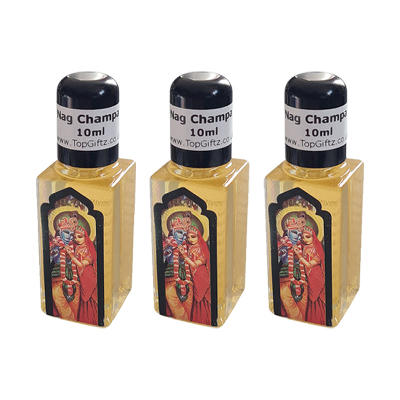 Nag Champa Scented Burning Oil – Govinda Aroma Oil 3 Bottles