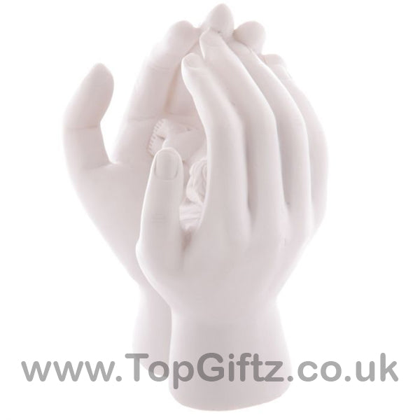 Cherub Figurine Sleeping In Hands With Led Changing Colours - TopGiftz