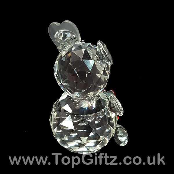 Teddy Bear I Love You Crystal Clear Ornament With A Placard - TopGiftz