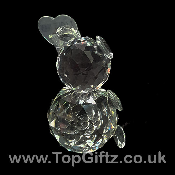 Teddy Bear I Love You Nan Crystal Clear Ornament With Placard - TopGiftz