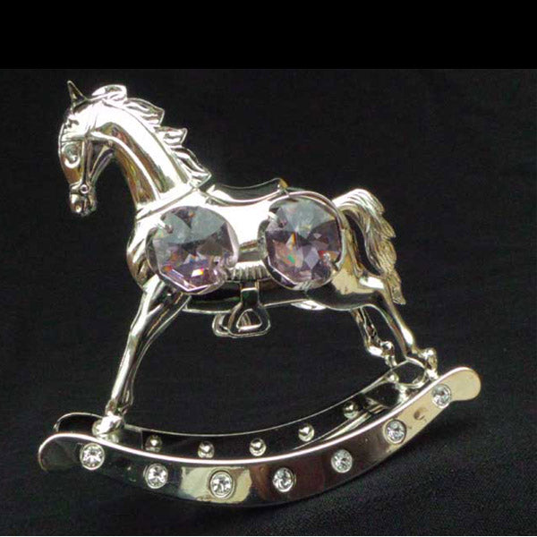 Silver Rocking Horse Pink For Girls - TopGiftz