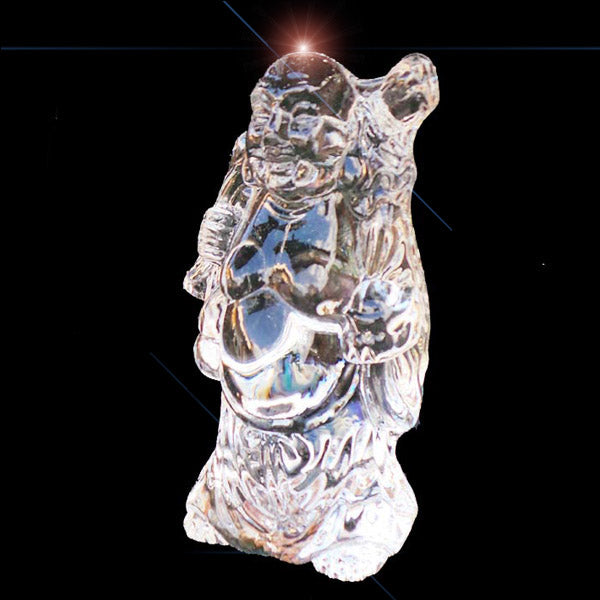 Clear Crystal Happy Laughing Buddha Ornament - 7.6cm High - TopGiftz