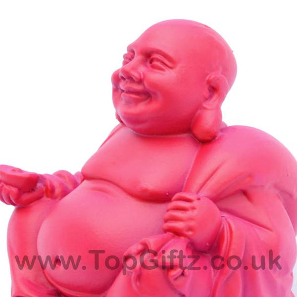 Happy Laughing Baby Pink Buddha Gay with Money Bag 3.81cm H - TopGiftz