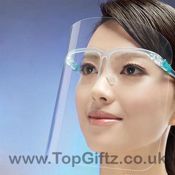 Plastic Adjustable Transparent Full Face Protective Shield - TopGiftz