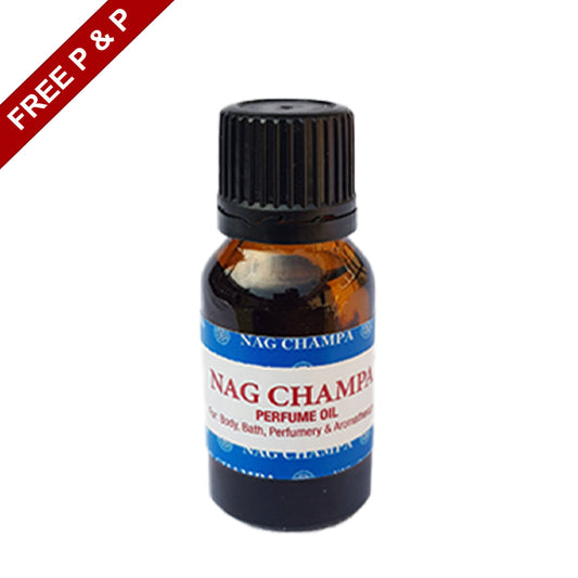 Nag Champa essential oil blend for bath, 15ml aromatherapy bottle