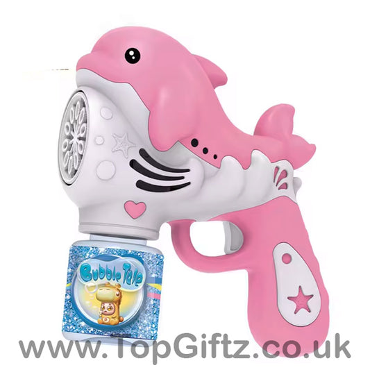 Dolphin Bubble Gun Pink Battery Operated Toy_1
