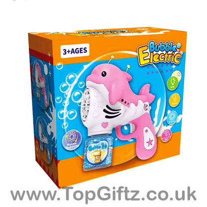 Dolphin Bubble Gun Pink Battery Operated Toy