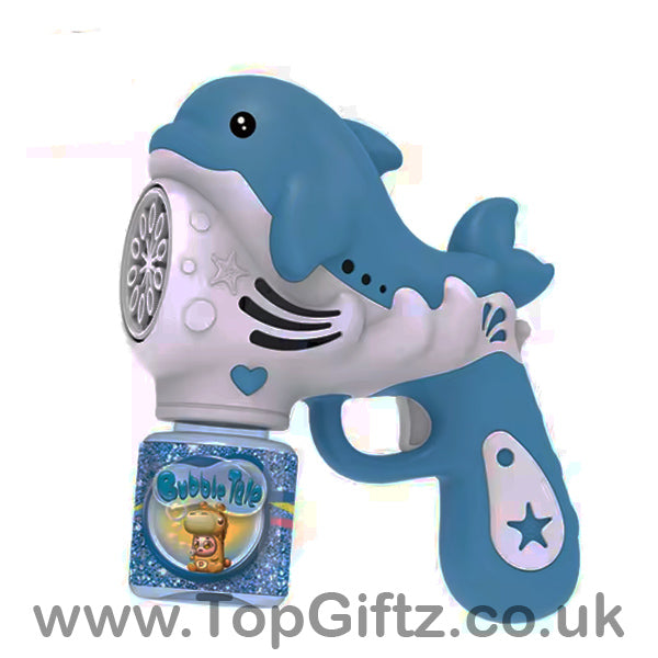 Dolphin Bubble Gun Blue Battery Operated Toy