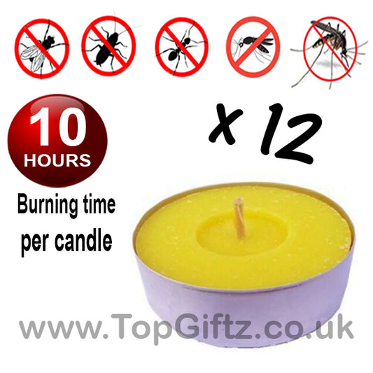 Citronella Maxi Tealights Candles Insect Repellent - 12 Off