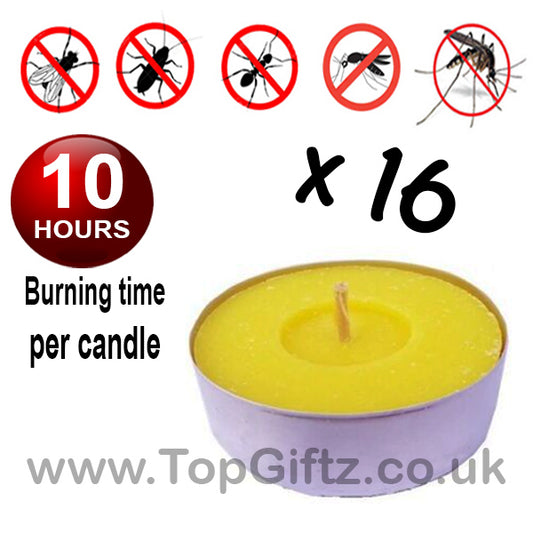 Citronella Maxi Tealights Candles Insect Repellent - 16 Off