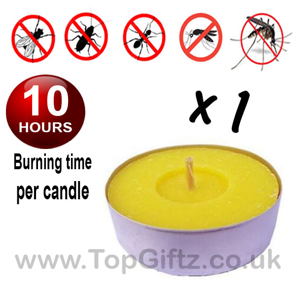 Citronella Maxi Tealights Candles Insect Repellent - 1 Off