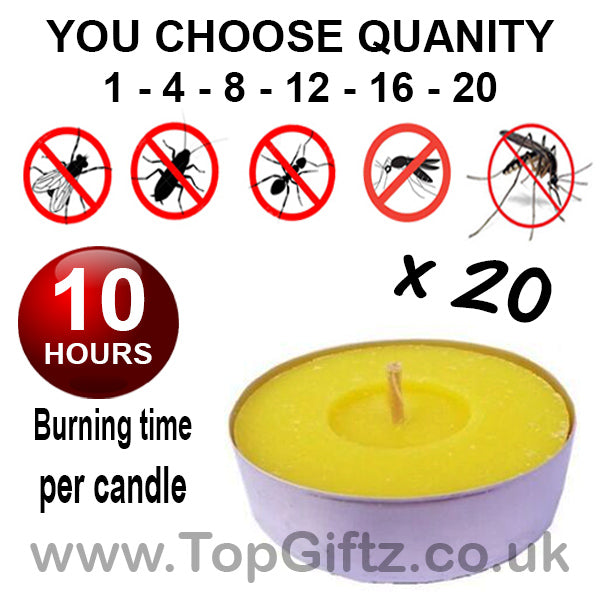 Citronella Maxi Tealights Candles Insect Repellent - 20 Off