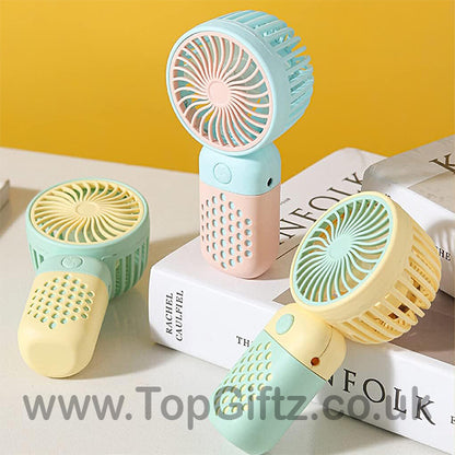 Mini Fan Handheld USB Rechargeable Pink, Blue, Green, Yellow_2