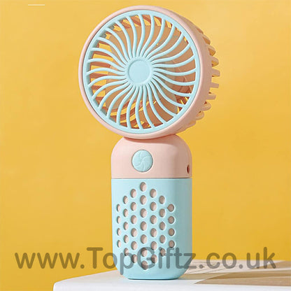 Mini Fan Handheld USB Rechargeable Pink, Blue, Green, Yellow_3
