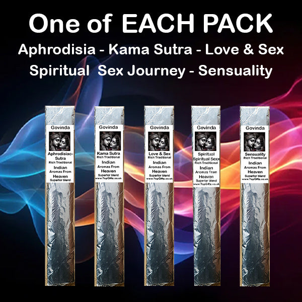 Aphrodisiac Kama Sutra Love And Sex Sensulaity Incense sticks Rich Traditional Indian Aromas From Heaven topgiftz.co.uk