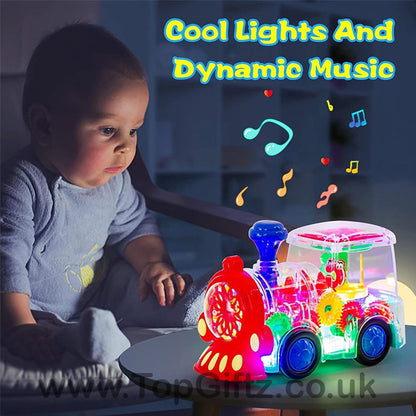 Train Transparent Musical Toy Colourful Sound Flashing_9