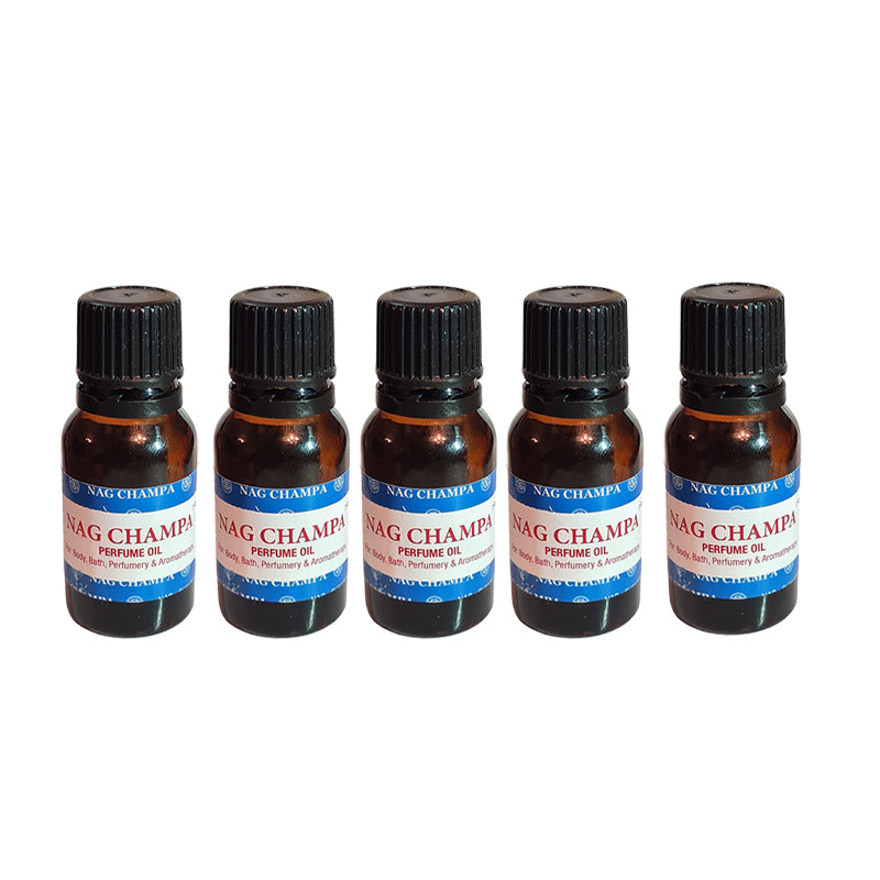 Nag Champa Aromatherapy Bath Oil Satya Sai Baba x 5 Bottles