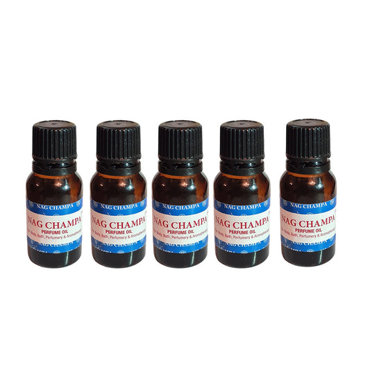 Nag Champa Aromatherapy Bath Oil Satya Sai Baba x 5 Bottles