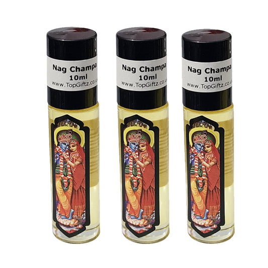 Natural Nag Champa perfume body oil roll-on pack of 3 – Govinda TopGiftz