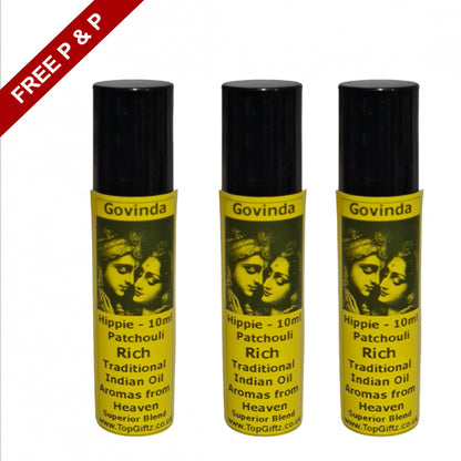 Patchouli Hippie Roll On Govinda x 3