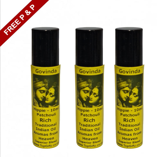 Patchouli Hippie Roll On Govinda x 3
