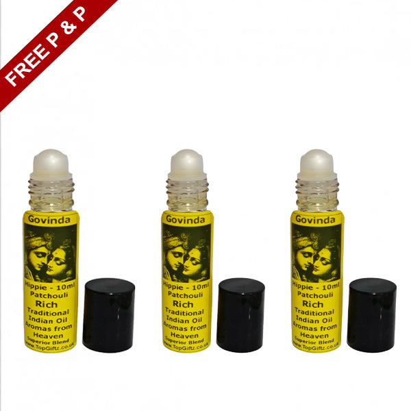 Patchouli Hippie Roll On Govinda x 3