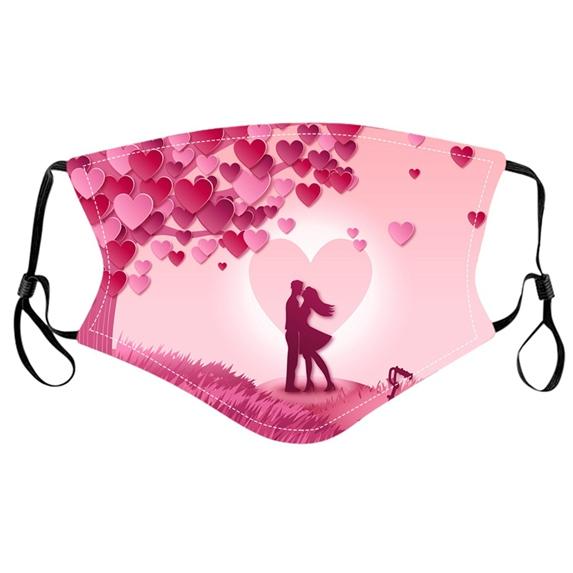 Valentine Face Masks Cotton Washable Wedding 6 Designs - TopGiftz