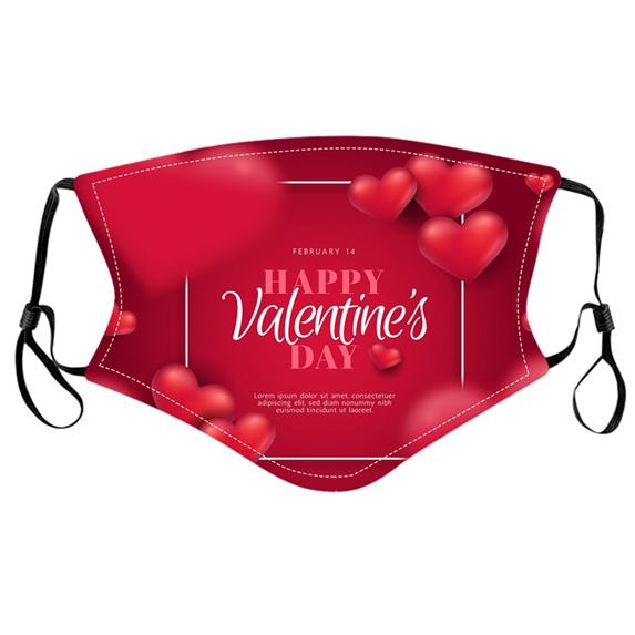Valentine Face Masks Cotton Washable Wedding 6 Designs - TopGiftz
