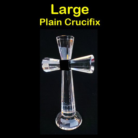Clear Crystal Crucifix EXTRA LARGE - 23cm High - TopGiftz
