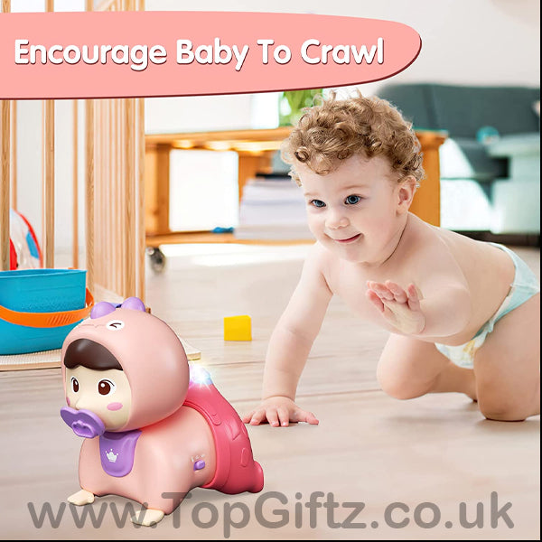 Crawling Baby Toy Muscle Encourage Babies Lights Up - Pink - TopGiftz