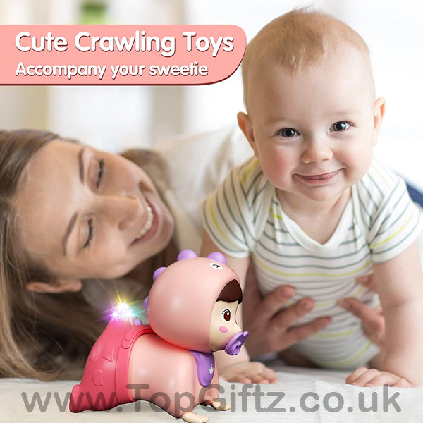 Crawling Baby Toy Muscle Encourage Babies Lights Up - Pink - TopGiftz