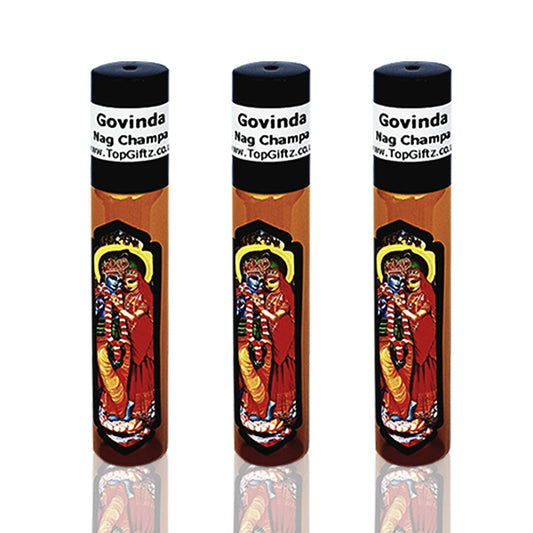 Nag Champa Roll On Perfume Body Oil Govinda x 3 Bottles - TopGiftz