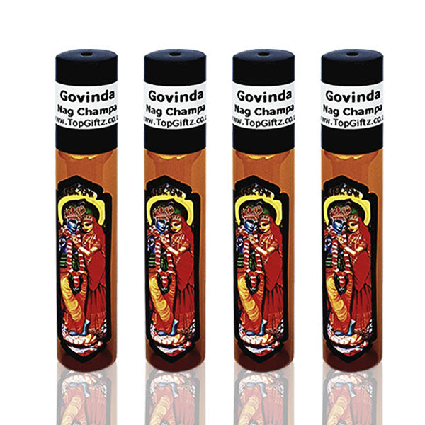 Nag Champa Roll On Perfume Body Oil Govinda x 4 Bottles - TopGiftz