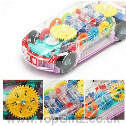 Car Transparent Toy Colourful Musical Light Sound Effect - TopGiftz