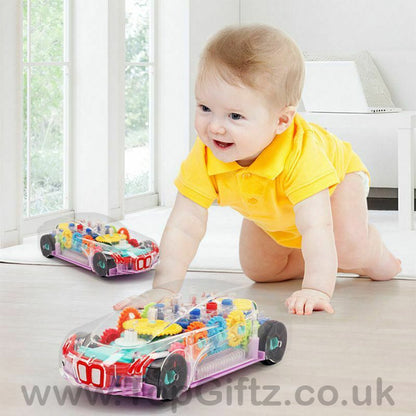 Car Transparent Toy Colourful Musical Light Sound Effect - TopGiftz