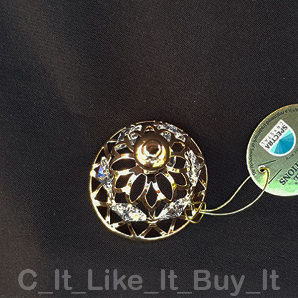 Swarovski Crystal Bell 24k Gold Plated Made With SPECTRA_3