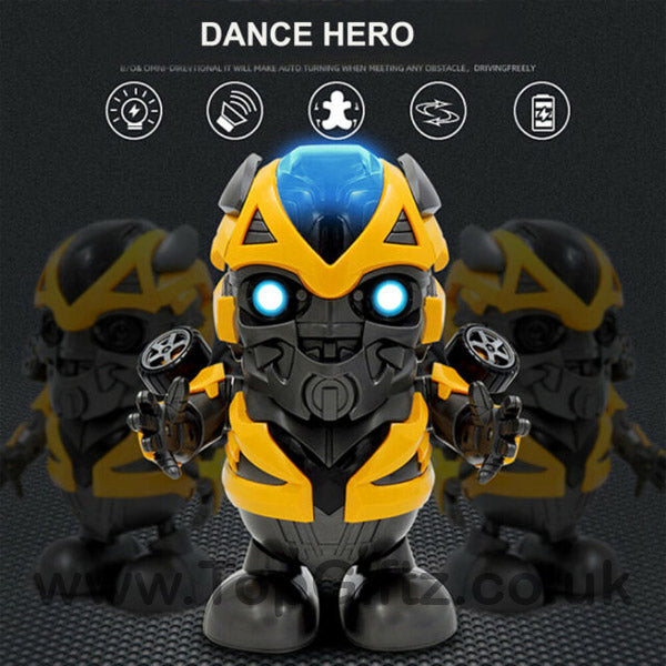 Super Hero Dance Bumblebee Dancing Robot Music & Light - TopGiftz