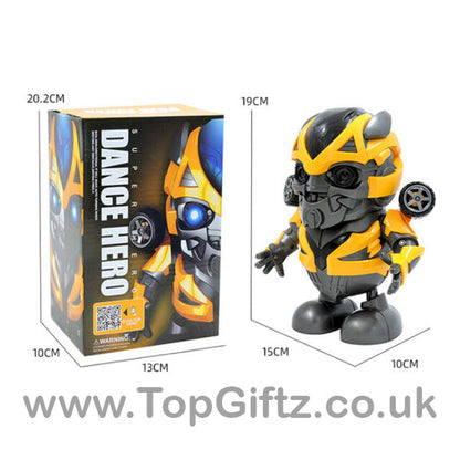 Super Hero Dance Bumblebee Dancing Robot Music & Light - TopGiftz