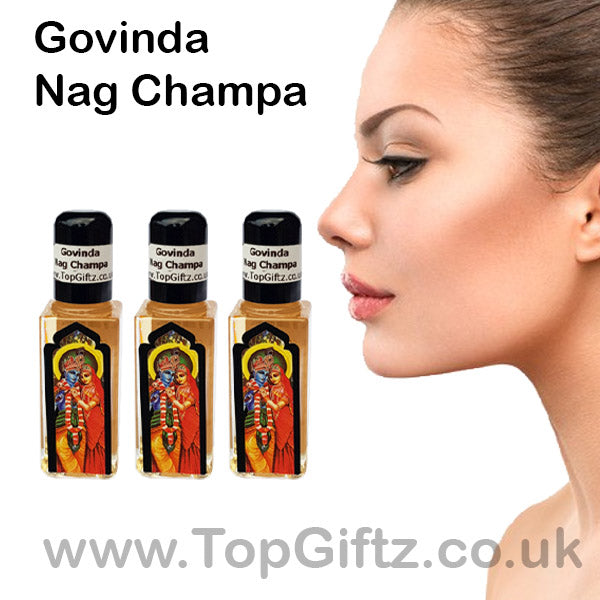 Nag Champa Burning Oil Govinda x 3 Bottles - TopGiftz