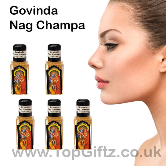 Nag Champa Burning Oil Govinda x 5 Bottles - TopGiftz