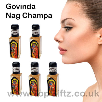 Nag Champa Burning Oil Govinda x 5 Bottles - TopGiftz