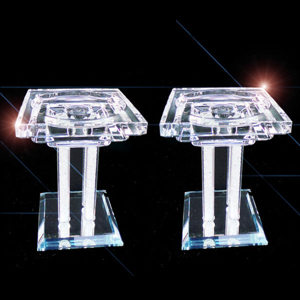 Pair of Crystal Church Candle Holders - TopGiftz