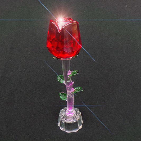 Crystal Valentines Day Single Red Rose - LED - TopGiftz