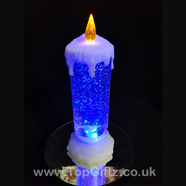 Colour Changing LED Candle Christmas Glitter Water Flickering - TopGiftz