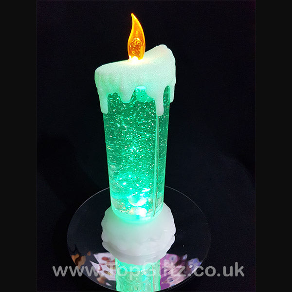 Colour Changing LED Candle Christmas Glitter Water Flickering - TopGiftz