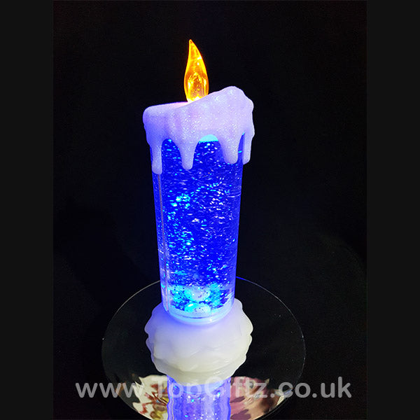 Colour Changing LED Candle Christmas Glitter Water Flickering - TopGiftz