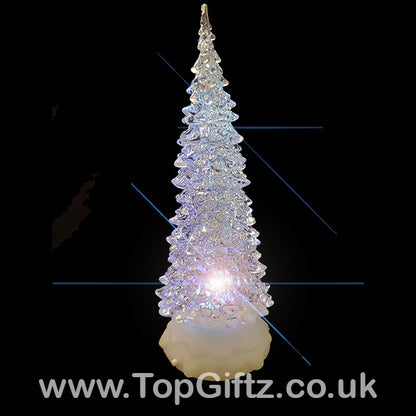 LED Christmas Tree Glitter Water Spinner Colour Changing - TopGiftz