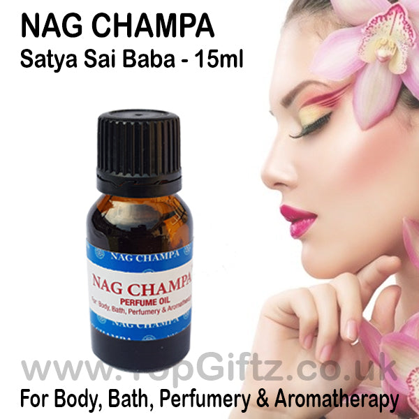 Nag Champa Aromatherapy Bath Oil Satya Sai Baba 15ml 1 Bottle