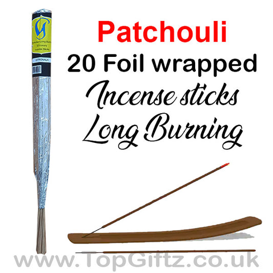 Patchouli Incense Sticks Foil Wrapped Hand Made By Govinda - TopGiftz